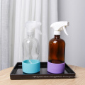 250ml 500ml Anti-slip Glass Spray Bottle For Kitchen Cleaning With Mist Sprayer and Silicon Sleeve